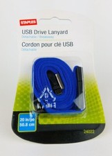 Staples Lanyard for USB Drive, 20", Blue