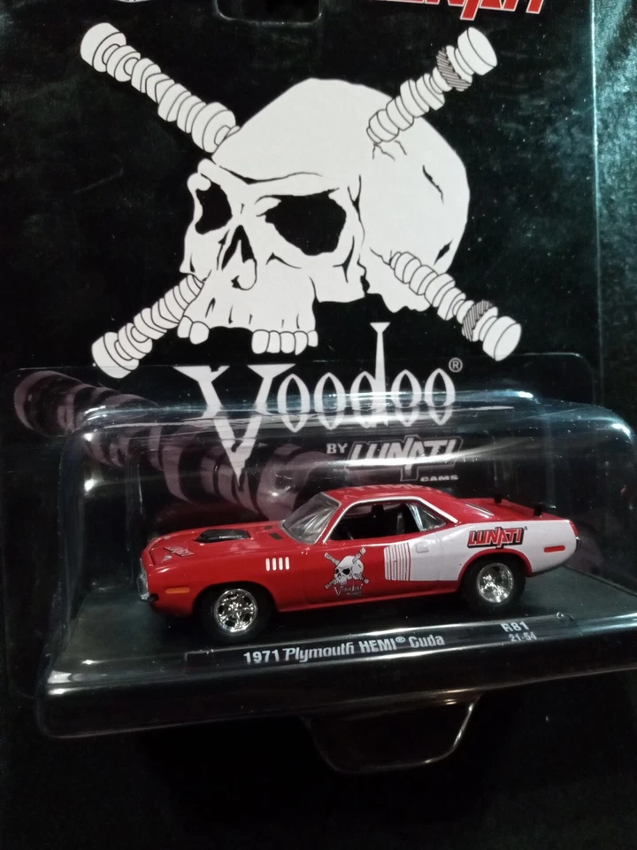 2022 M2 MACHINES 1971 PLYMOUTH HEMI CUDA VOODOO LUNATI AUTO DRIVERS R81 21-54 - Image 2 of 4
