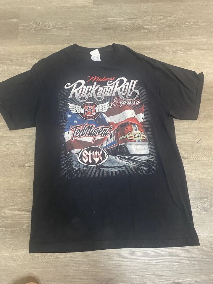 Camiseta gráfica concierto rock vintage para hombre talla mediana Foto 2 de 4