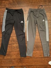 Youth Boys adidas Jogger Pants Lot school Grey XL Tricot Soccer 16/18 EUC
