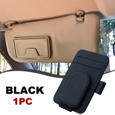 PU Car Sun Visor Glasses Holder Bracket Car Sunglasses Case Card Pen Holders