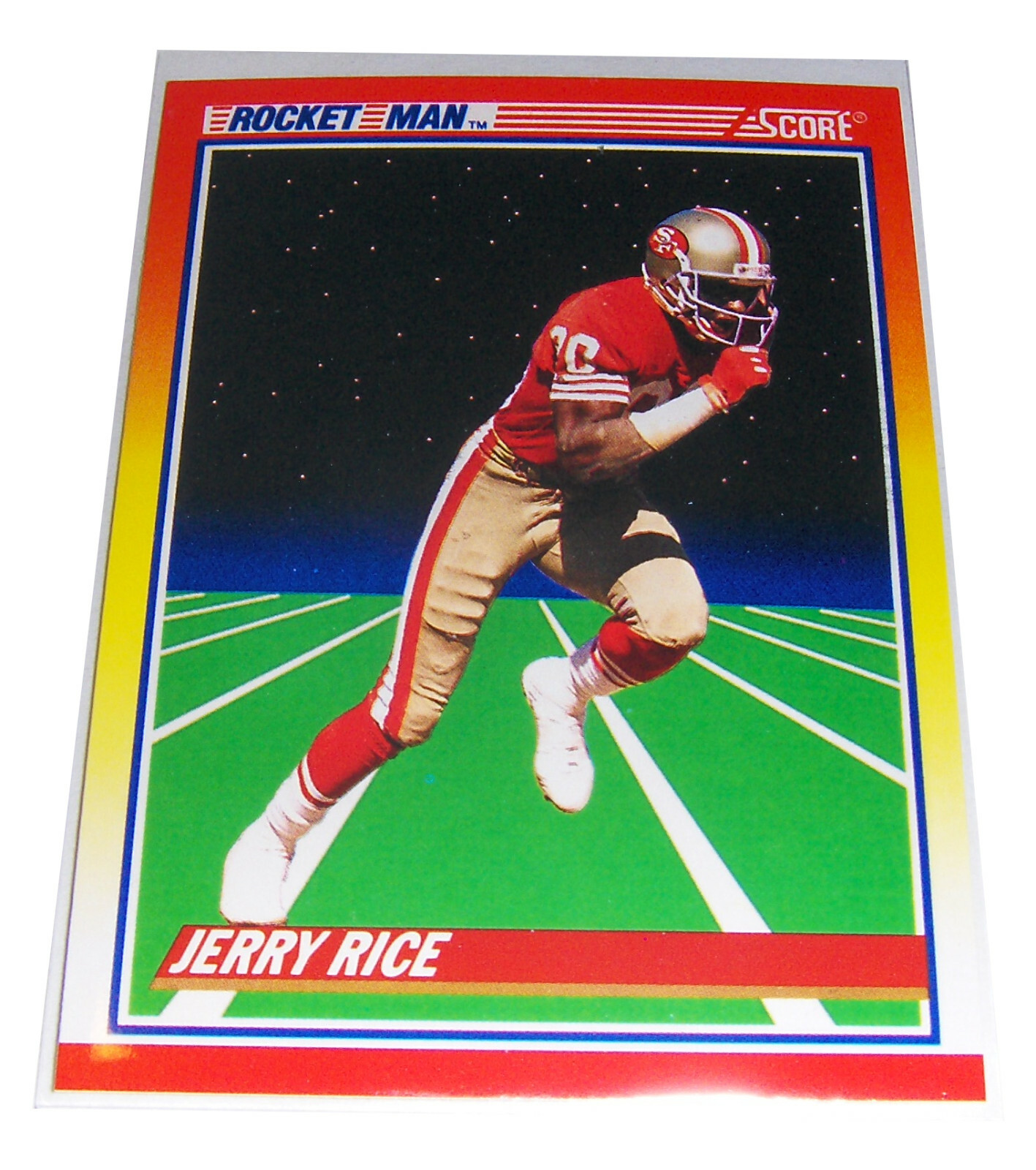 Score 1990 JERRY RICE San Francisco 49ers Rocket Man Football Card #556 NFL  | eBay