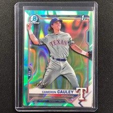 2021 Bowman Draft Cameron Cauley Chrome Prospect 1st Bowman Aqua Lava 103/199