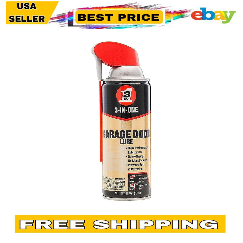 3-IN-ONE Professional Garage Door Lubricant with Smart Straw Sprays 2 Ways  11 OZ | eBay