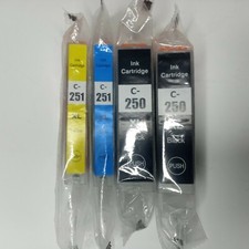 Four  ink cartridges total - Canon 251 C caya...