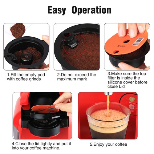 Refillable/Reusable Coffee Capsule Pods Cups For Bosch Tassimo Machine 60-220 ML - Picture 8 of 50