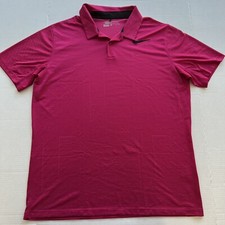 Nike Polo Shirt Mens Large Print Striped Tour Performance Golf Print Stretch