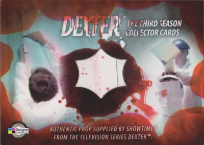2010 DEXTER 3 THIRD SEASON BLOOD SPATTERED TARGET PAPER PROP CARD D3-P1 CARD E