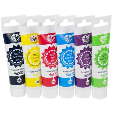 ProGel Lebensmittelfarbe Rainbow Dust Set 6 Farben a 25g Gelfarbe Farbe