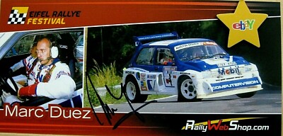 Rallye Autogrammkarte Marc DUEZ Metro MGM WRC - BMW M3 Eifel Rally RARITÄT - 42