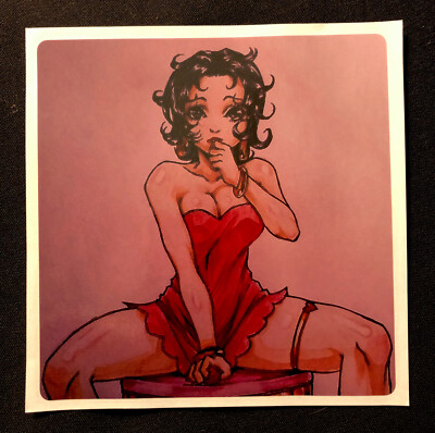 BETTY BOOP STICKER  BEYOND BOOP BEAUTY  5  X 5  SUPER SEXY