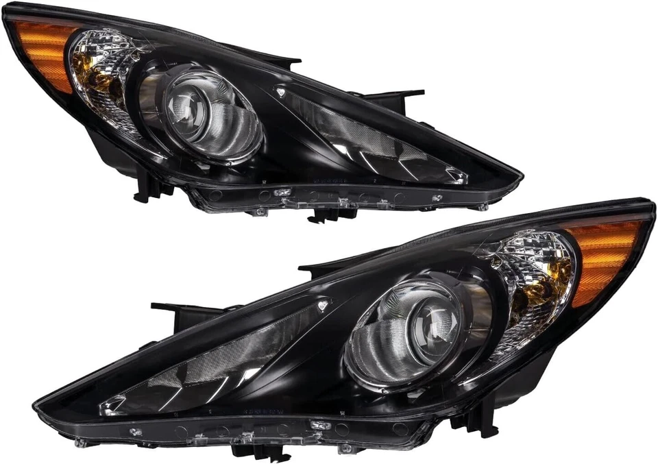 For 2011-2014 Hyundai Sonata New Projector Headlights Black (No fits Hybrid) - Image 2 of 4