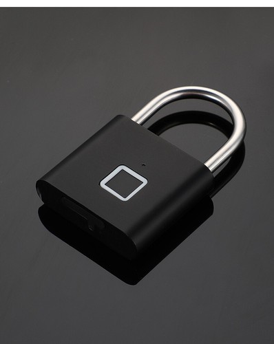 Smart Biometric Fingerprint Lock Waterproof Anti Theft Padlock USB Recharge - Picture 2 of 4