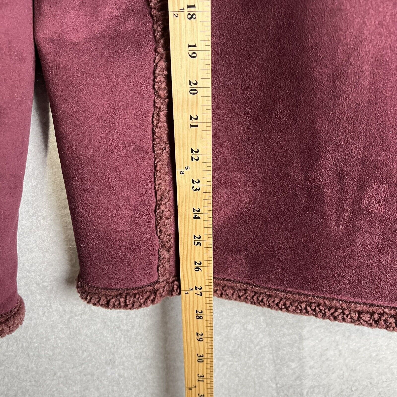 LL Bean Women’s Faux Suede Sherpa Lined Coat Size… - image 6