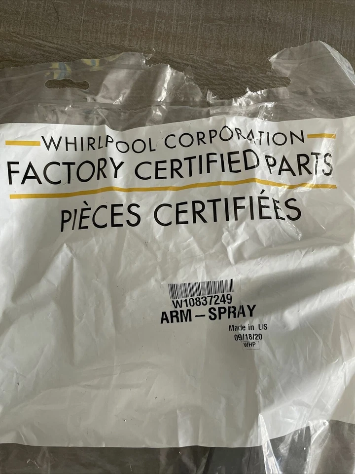 Brazo pulverizador inferior original Whirlpool W10837249 nuevo OEM W10629546 W10838302 Foto 3 de 4