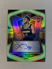2020-21 Select Xavier Tillman Signatures Neon Green Prizm RC Auto /99 Celtics
