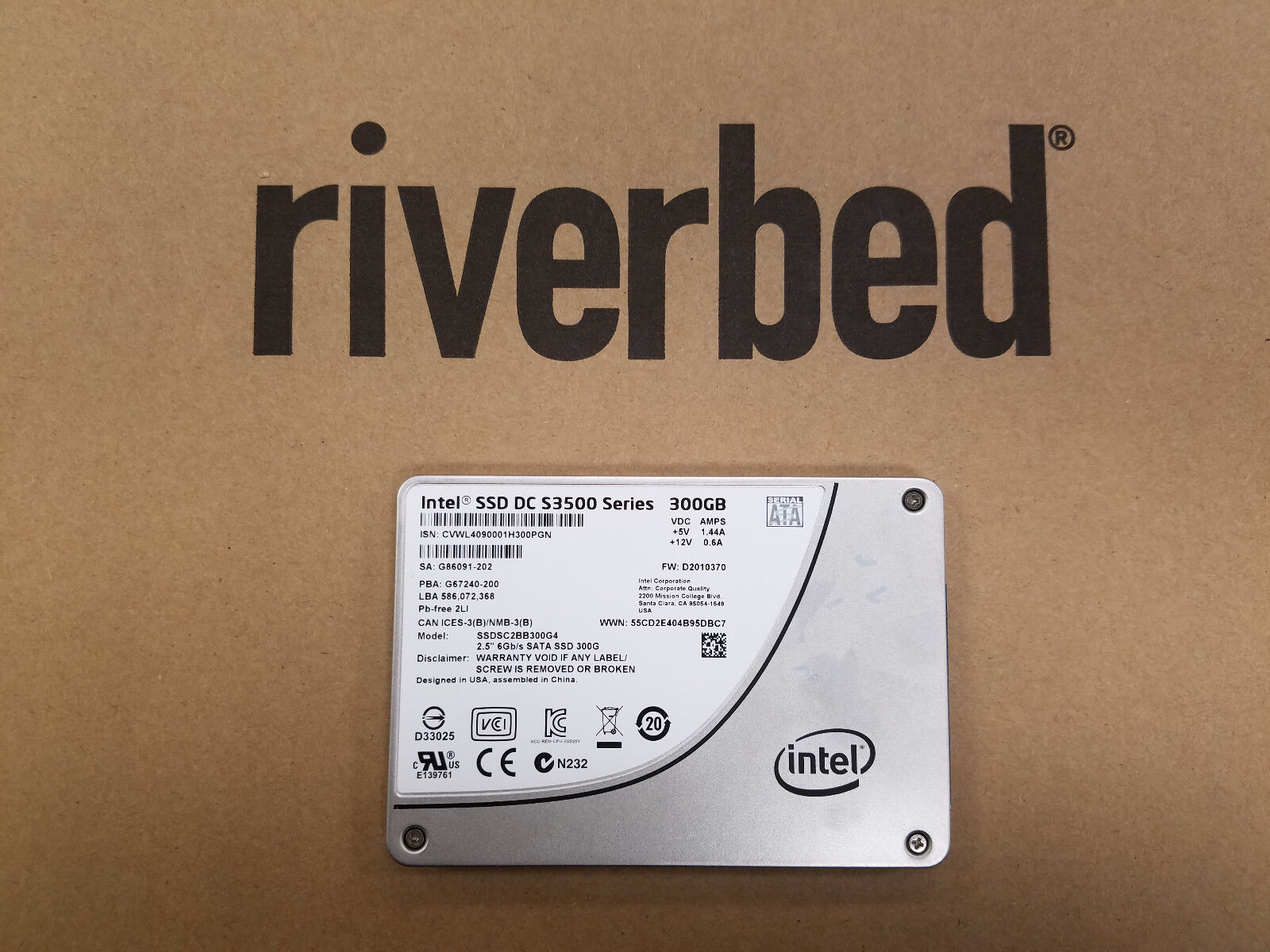 Riverbed Steelhead SSD-1-005, 300GB 2.5" SSD. Riverbed Specialists