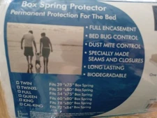 Box Spring Protector; TWIN; Full Encasement; Dust mite, bed bug control