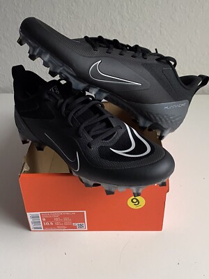 Nike Alpha Huarache 8 Pro Lacrosse Black Cleats CW4439-011 Men s Sz 9 NEW