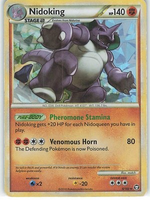 Nidoking (Cracked Ice Holo) 6/102 Holo Rare Deck Exclusives Pokemon MP