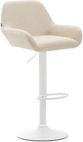 Barhocker Braga Kunstleder Weiß Creme