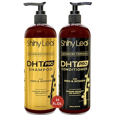 DHT Pro Shampoo and Conditioner with Procapil and Capixyl 16oz x 2 - Shiny Leaf