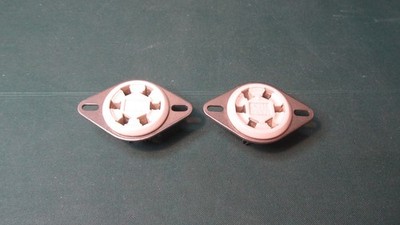 6 Pin Vacuum Tube Socket Lot Vtg AMPHENOL 49-SS6 ceramic sockets 310A 303A 328A