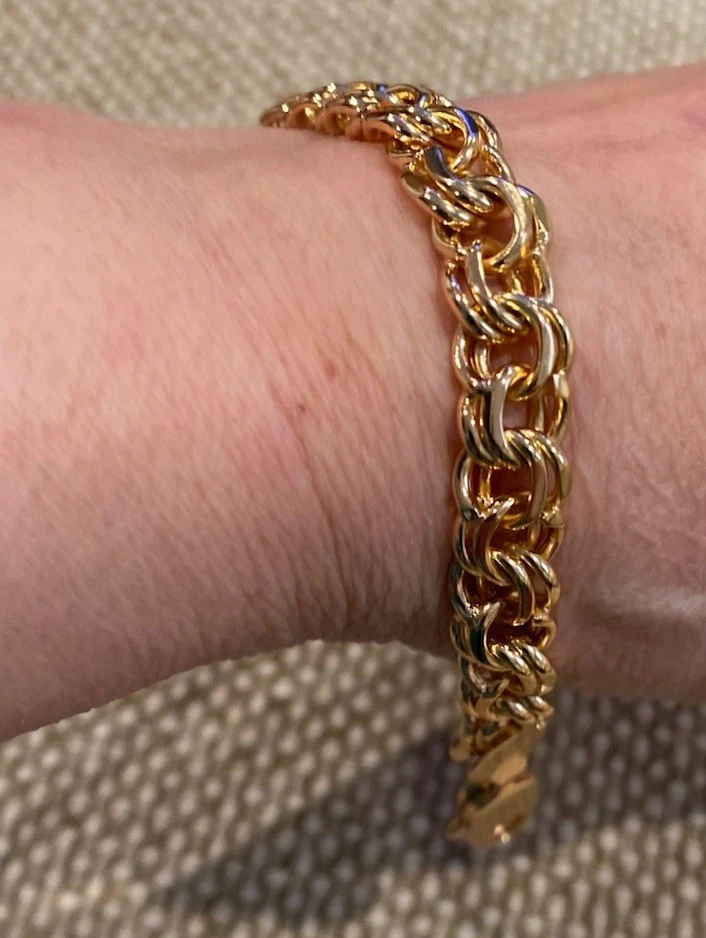"Pulsera Bismark llena de oro de 18k 8,6""!/ 10 mm sin deslustre y níquel" Foto 4 de 4