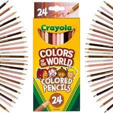 Crayola Colors of the World Colored Pencils,24 Ct,Back to School Supplies Kids.