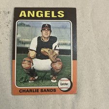 Topps 1975 Topps Mini Charlie Sands California Angels card #548 issue