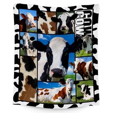Cow Blankets and Throws, Cow Gifts for Women Girls, Soft Fluffy Fuzzy Farmhou...