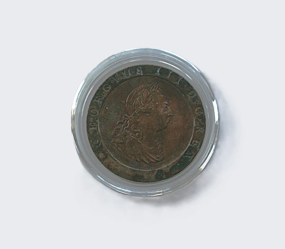 1797 Seated Britannia King George III "Cartwheel" Genuine Penny w/Toning - Image 3 of 4