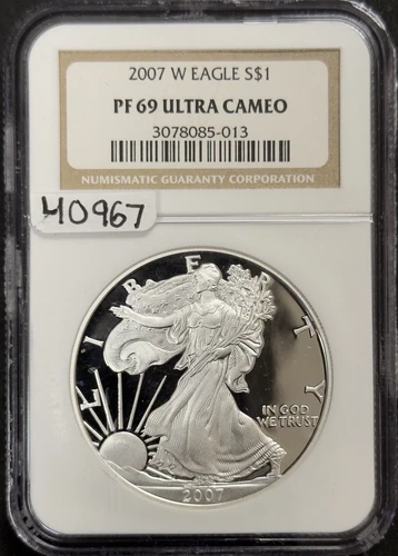 2007 W Silver Eagle - NGC PF69 Ultra Cameo ( 40967 )