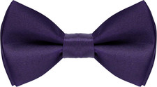 Kids Bow Tie Classic Solid Color Satin Bow Tie Adjustable Neck Bowtie for Kids W