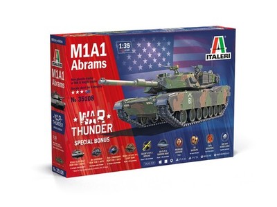 Italeri 35108 1:35 M1A1 Abrams War Thunder - originalgetreue Nachbildung, Modell