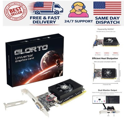 GeForce GT 610 2G Low Profile Graphics Card, PCI Express 1.1 x16, HDMI/VGA, E...