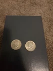 1964 Set of 2 - 90% Silver John F Kennedy JFK Half Dollar Circulated Very Fine