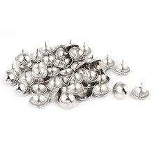 Home Metal Round Domed Head Upholstery Tack Nail Silver Tone 25mm Dia 50pc