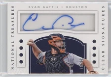 2016 Panini National Treasures Clear Signatures 70/99 Evan Gattis Auto 0g4