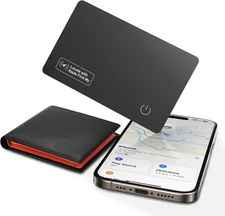 Air-Tag Wallet Tracker Card (Ios Only) - 0.07In Slim Tracking Card, IP68 Waterpr