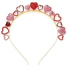 Valentine  s Day Heart Headbands Glitter Rhinestone Heart Hairbands Love Heart