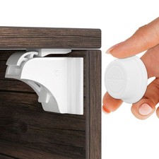 Magnetische Kindersicherung ohne Bohren mit 20 Schl&ouml;sser+4 Schl&uuml;ssel