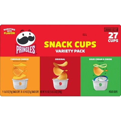 Pringles Snack Stacks 3 Flavors Variety Pack - 27ct