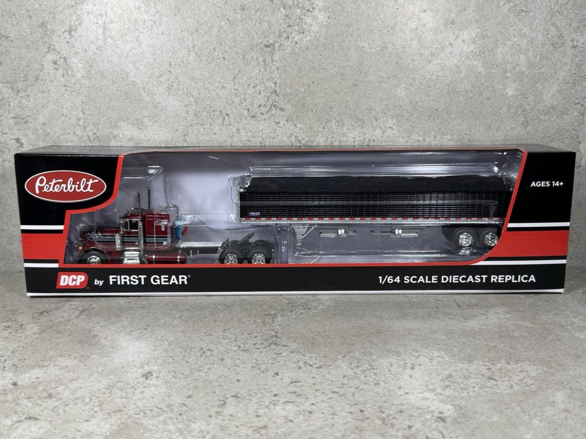 1/64 Peterbilt 379 w/ Wilson Grain Trailer Red/Black DCP By First