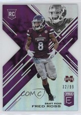 2017 Panini Elite Draft Picks Status Purple Die-Cut /99 Fred Ross #198 0ty6