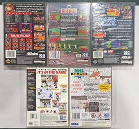 Sega Saturn - Sports Games Lot - CIB - 3D Baseball, NBA Jam, College Slam, NHL