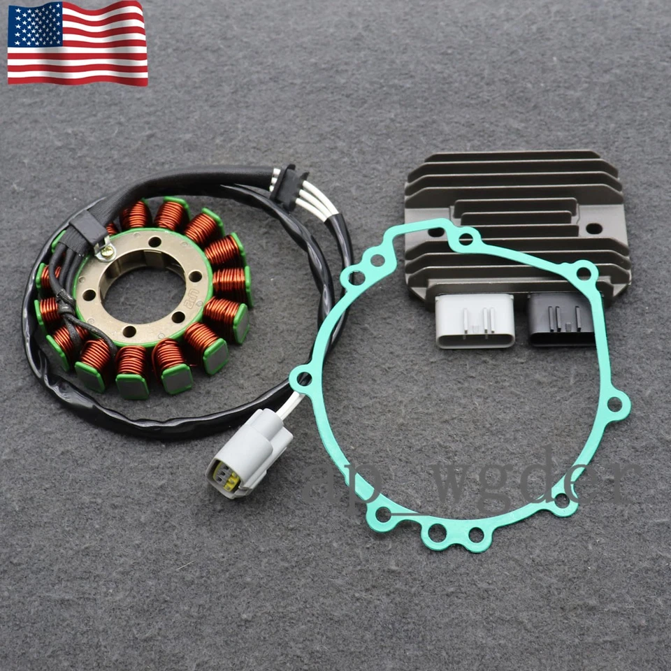 МАГНИТО КАТУШКА СТАТОР + ВЫПРЯМИТЕЛЬ НАПРЯЖЕНИЯ + ПРОКЛАДКА для 2008-2010 Ninja ZX10R ZX1000 - Изображение 3 из 4