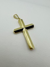 9ct Yellow Gold Solid Large Crosss Pendant 35mmx24mm Size New