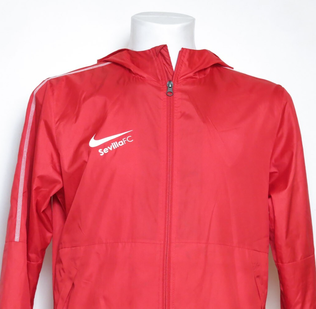 SACAI X NIKE Giacca antipioggia uomo Nike con cappuccio rossa taglia media calcio allenamento Siviglia FC