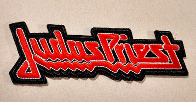Judas Priest - Logo - rot schimmernd - 12,0 x 4,0 cm - 1 Stück - Aufnäher - neu